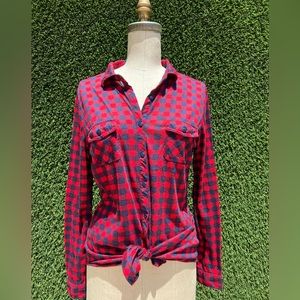 Classic red & blue check flannel